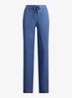 High waist loose fit pantalon van linnen - Carson Blue / Blauw