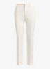 High waist slim fit pantalon met steekzakken - Wit