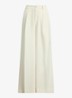 High waist wide fit pantalon met steekzaken - Mascarpone Crème / Crème
