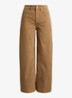 High waist wide leg jeans van corduroy - Lauren Camel / Beige