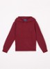 Hoodie met logoborduring - Bordeauxrood