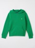 Hoodie met logoborduring - Groen