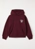 Hoodie met logoborduring - Bordeauxrood