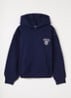 Hoodie met logoborduring - Donkerblauw