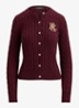 Kabelgebreid vest met logoborduring - Dark Garnet / Bordeauxrood
