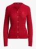Kabelgebreid vest met logoborduring - Ralph Red / Rood