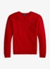 Kabelgebreide trui in kasjmierblend met logoborduring - Park Ave Red / Rood