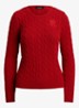 Kabelgebreide trui met logoborduring - Madison Red / Rood