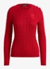 Kabelgebreide trui met logoborduring - Ralph Red / Rood