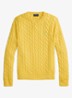 Kabelgebreide trui met logoborduring - Sunfish Yellow-33F4
