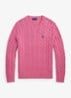 Kabelgebreide trui met logoborduring - Thulian Pink Heather-ZXS7