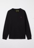 Longsleeve met logoborduring - Zwart