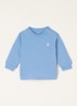 Longsleeve met logoborduring  - Blauw
