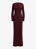 Maxi jurk met cut-out detail - Dark Garnet / Bordeauxrood