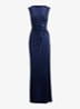 Maxi jurk met metallic finish en gespdetail - Refined Navy / Donkerblauw