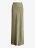 Maxi rok van satijn - Light Agave / Groen