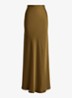 Maxi rok van satijn - Tobacco Bronze / Bruin
