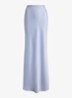 Maxi rok van satijn - Icy Blue / Blauw