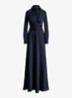 Maxi tuniekjurk met plooidetail - Lauren Navy / Blauw
