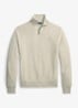 Mesh-gebreide katoenen trui met rits - Light Walnut Brown / Brown
