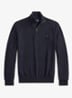 Mesh-gebreide katoenen trui met rits - Navy Heather / Blauw