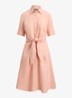 Midi blousejurk met gestrikt detail - Pink Rhodonite / Roze
