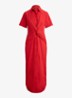 Midi blousejurk met plooidetail - Cruise Red 2WR6 / Rood