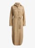 Midi blousejurk van linnen met strikceintuur - Birch Tan / Beige