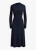 Midi jurk met plooidetail - Lauren Navy / Blauw