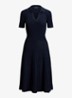 Midi jurk met ribstructuur - Donkerblauw