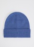 Muts van wol met logoborduring - Blauw