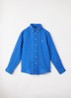 Overhemd met logoborduring - Donkerblauw