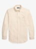 Oxford custom fit overhemd met button down kraag - Camel/White / Camel