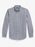 Regular fit overhemd met ruisedessin - 4338Z White Spring Navy Hthr