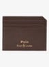Pasjeshouder van leer met logo - Dark Brown / Donkerbruin
