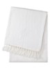 Penthouse plaid van linnensatijn 140 x 180 cm  - Wit