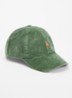 Pet van corduroy met logoborduring - Groen
