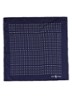 Pochet van zijde met dessin - Navy / Blauw
