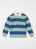 Polo met streepprint en logoborduring - Mint