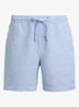 Polo Prepster straight fit korte broek van linnen - 655B Cabana Blue White / Blauw