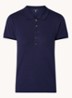 Polo van piqué katoen met sierknopen - Donkerblauw