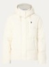 Puffer jack met donsvulling en afneembare capuchon - Creme