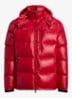 Puffer jack met donsvulling en capuchon - Red Glossy / Rood