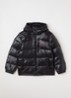 Puffer jack met donsvulling - Zwart