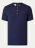 Pyjamatop met structuur - Donkerblauw