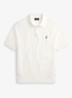 Regular fit kabelgebreide polo met logoborduring - Deckwash White W/ Navy PP-460O