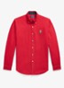 Regular fit overhemd met borduring - Rood