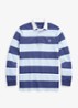 Regular fit polo met logo en streepprint - Light Navy/Office Blue / Blauw