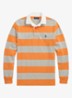 Regular fit polo met logo en streepprint - Bedford Orange / Oranje