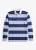 Regular fit polo met logo en streepprint - Chmry Blu/Bthus Nvy / Donkerblauw